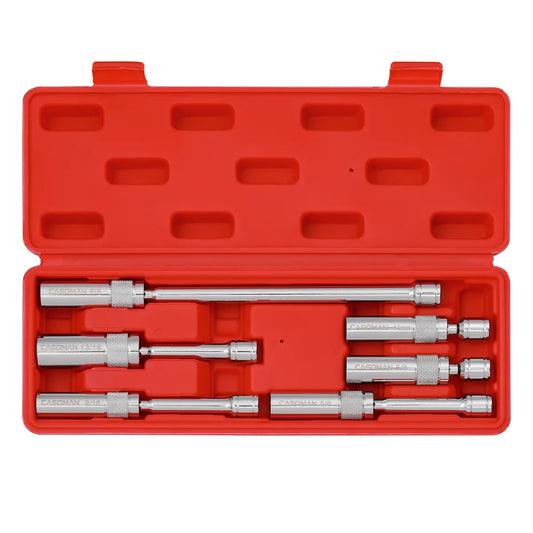 6PCS Magnetic Swivel Spark Plug Socket Set – Thin Wall 3/8" Drive, 12-Point CR-V Steel Automotive Tool