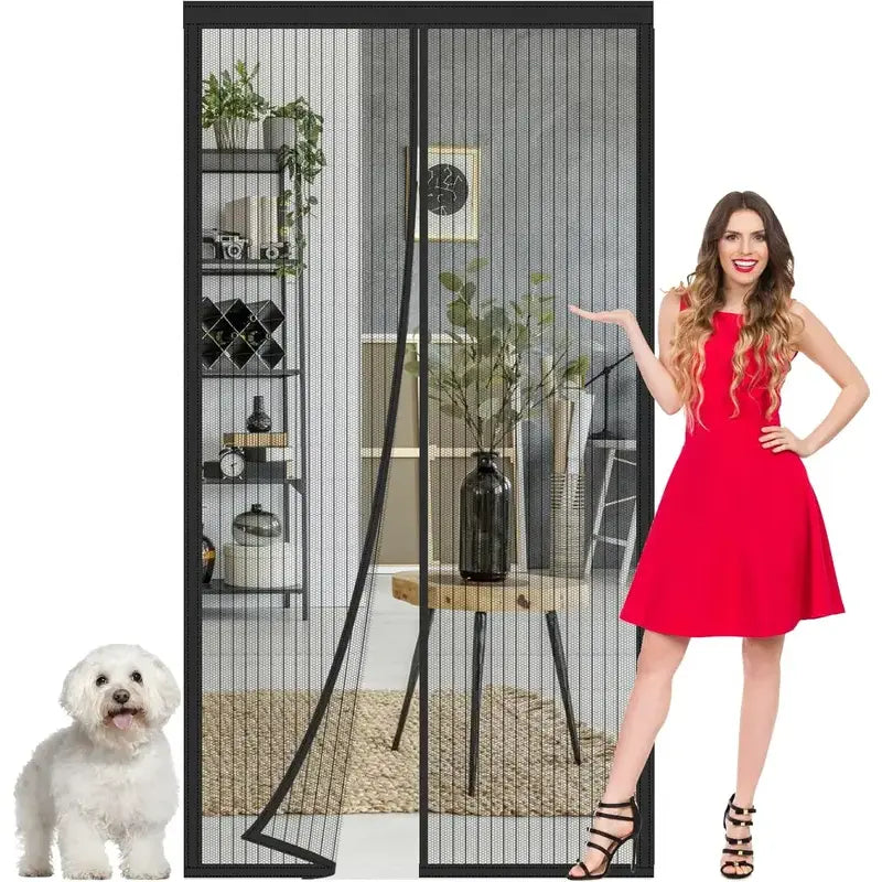 Magnetic Mesh Screen Door Curtain – Breathable Mosquito Protection with Magnetic Closure