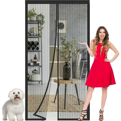 Magnetic Mesh Screen Door Curtain – Breathable Mosquito Protection with Magnetic Closure