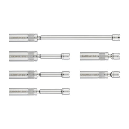 6PCS Magnetic Swivel Spark Plug Socket Set – Thin Wall 3/8" Drive, 12-Point CR-V Steel Automotive Tool