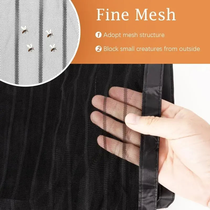 Magnetic Mesh Screen Door Curtain – Breathable Mosquito Protection with Magnetic Closure