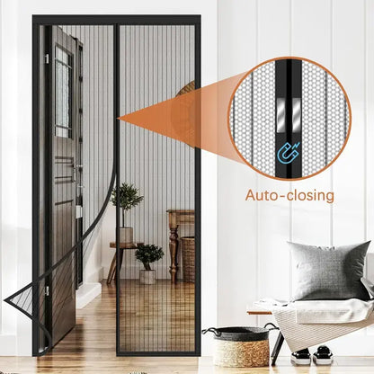 Magnetic Mesh Screen Door Curtain – Breathable Mosquito Protection with Magnetic Closure